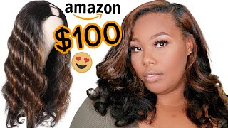 Trying A U-Part Wig From Amazon In 2020!?! | Nadula Hair