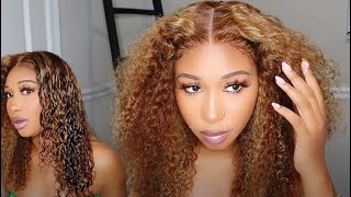 Wet Or Dry? | 2 Styles In 1 Bomb Highlight Curly Wig For 2021 Summer |Ft Unicehair