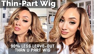Thin-Part Wig/ U Part Wig Upgraded (New Honey Blonde) -Thinnest Leave-Out Ever!
