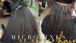 Microlink Extensions On 4C Natural Hair | Install & Tutorial | Simone Sharice