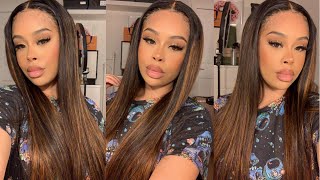 Beautiful  Honey Brown T Part Wig | Kriyya Hair