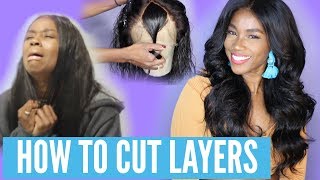 How To Cut Layers For Beginners | 360 Lace Wig From Wowafrican.Com