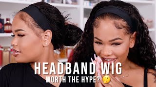 I Tried A Headband Wig And I'M Shook! No Lace, Zero Adhesive Needed! | Juliahair | Arnellarmon