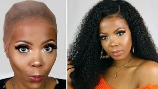 Bald Cap Method For Lace Wig Install | Stocking Cap Method | Rpghair Curly Lace Wig Lfw66 |Tastepink