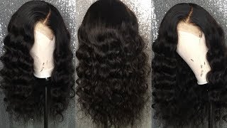 How To :Create And Style A Deep Side Part Closure Wig| Body Wave Hair |Unice Hair