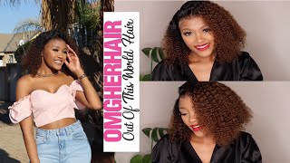 Installing An Ombre Curly Bob Wig Ft. Omgherhair | South African Youtuber | Kgomotso Ramano