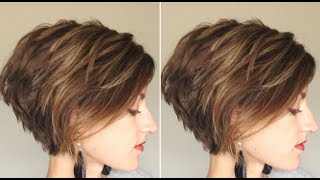 Pixie Bob Haircut Step By Step | Layered Bob Cut | Textured Bob Haircut