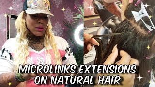 How To: Microlinks Extensions On Natural Hair W/ Jemstyles | Exclusive | I-Tip Extensions