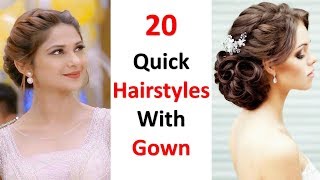 20 Different Hairstyles For Gown || Cute Hairstyles || Wedding Hairstyles || Hairstyles For Women