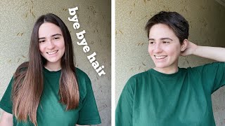 I Chopped All My Hair Off! - From Long Hair To Pixie Cut
