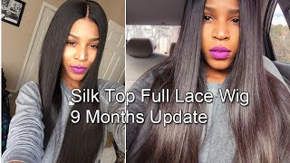 Wow African Silk Top Full Lace Wig 9 Months Update| Virgin Brazilian Hair| @Lakiastar
