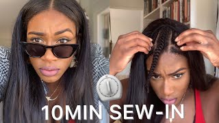 10Min Sew-In | Watch Me Install U-Part Wig Start To Finish