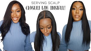 The Best 5X5 Kinky Straight Closure Wig! Serving Nothing But Scalp | Niawigs