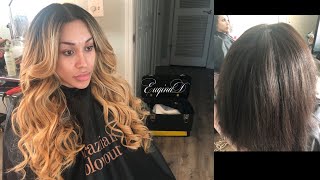 Dark To Blonde Balayage And Microlink Braidless Sewin Using Kendras Boutique Hair Extensions