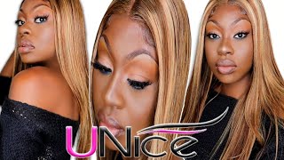 Bomb Honey Blonde Highlighted Amazon T-Part Wigfor Woc |(Start To Finish) Install| Ft Unice Hair