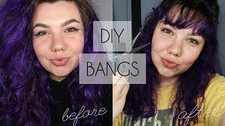 How To Cut Bangs On Curly/Wavy Hair | Diy Bangs