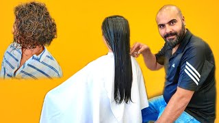Amazing Hair Transformation ( Haircut For Women - Long To Short - Asmr )