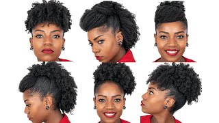 6 Natural Hairstyles (For Medium Length Natural Hair) (Special Occasions) (4B/4C Natural Hair)