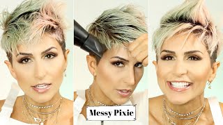 Messy Pixie Styling Tutorial || Pixie Cut || Second Day Hair