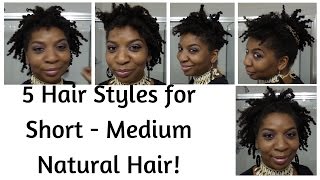 5 Natural Hairstyles For Short To Medium Length Hair