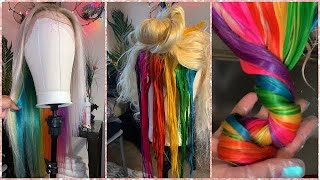 Arrogant Tae Inspired Rainbow Color Wig | Rainbow Wig Tutorial