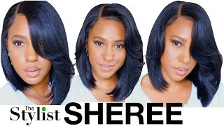 The Most Natural Human Hair Blend Bob Wig| The Stylist Sheree Only $40| Sams Beauty