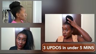 5 Min Updos Using Clipins On 4C Natural Hair - Nappyfu Tv