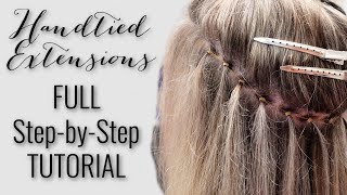 Detailed Tutorial Handtied Extensions! Wholy Hair