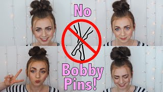 4 No Bobby Pin Messy Buns You Have To Try! Hairstyles For Medium And Long Hair