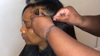 Braidless Weave Hair Extensions On Relaxed Hair