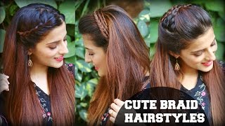 3 Cute & Easy Everyday Headband Braid Hairstyles For School, College, Work / Indian Hairstyles