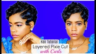 How I Style My Layered Pixie Cut W/Curls At Home | Relaxed Short Hair | Hair Tutorial | Leann Dubois