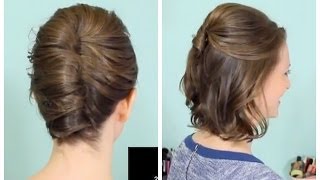 French Twist & Half Updo For Short Hair!