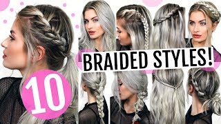 10 Heatless Braided Hairstyles! Cute & Easy! | Lyssryann