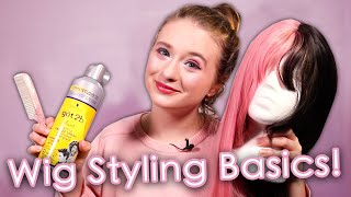 Cosplay Wig Styling Basics! [ How To Brush, Trim & Style A Wig ] | Anyapanda
