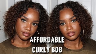Affordable Amazon Jerry Curl Bob Wig | Easy Highlighting + Styling | Arabella Hair|