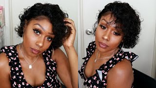 Whaaat!!! New Hair Who This!!?? Brazilian Pixie Cut  Curly Lace Front Wig Ft. Eayon Hair
