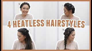 4 Heatless Hairstyles For Long Hair