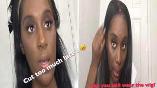 Cut Too Much Lace Off Your Frontal Wig?! | Frontal Behind Hair Line Method With Baby Hairs