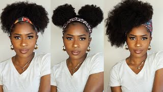 Beginner Friendly Updo Styles For Natural Hair On One Headband Wig!!!Myfirstwig
