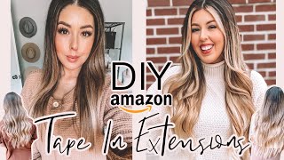 I Did My Own Tape In Extensions With Hair From Amazon + Hair Update