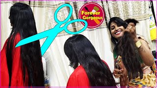First Time Long Haircut जिंदगी में पहली बार लम्बे बाल की कटाए I Indian Women Long Hair Cut Vlog