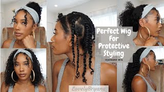 Perfect Wig For Protective Styling Hair Growth| Headband Wig | Myfirstwig X Lovelybryana