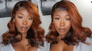 Reverse Ombre Auburn-Ginger Hair! Natural Hairline, 360 Lace Wig, Pre-Bleached-Plucked Divaswigs