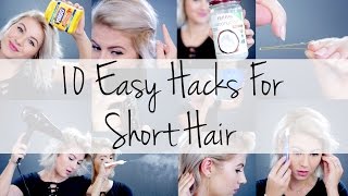 How To: 10 Easy Hacks For Short Hair | Milabu
