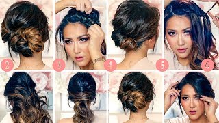  6 Best Running-Late Hairstyles & Updos Transformation 2018 Elegant Hairstyle For Medium Long Hair