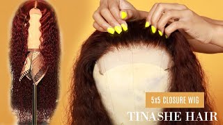 Start To Finish Closure Wig + Burgundy Hair Color | Tinashe Hair