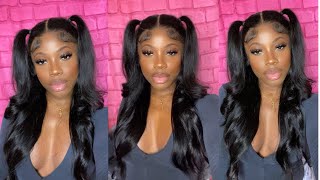 Two Ponytail Style With 13X6 Frontal Wig | Beginner Friendly Install Ft Dola Hair