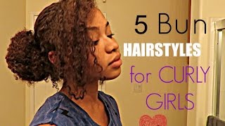 Cute Curly Hairstyles | Buns!