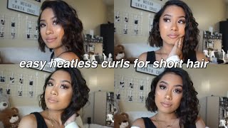 Overnight Heatless Curls For Short Hair | Megan Santa Cruz